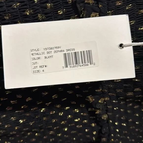 Likely Zephra Metallic Dot Dress Size 4 - Picture 7 of 9